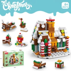 Christmas Building Blocks Sets Building Brickheadz Kit Santa/Reindeer/Snowman/Gingerbread Man Blocks Bricks Set Christmas Decorations and Gifts for Kids Boys Girls Adult