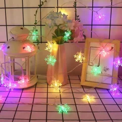 Christmas Decor Lights Snowflake Fairy String Lights Battery / USB Powered 10/20/40 LED Christmas New Year Party Holiday Home Garden Balcony Tree Decoration