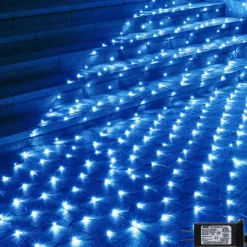 Christmas Decorative Net Light Low Voltage Plug-in DC31V Safe Low Voltage Indoor and Outdoor Christmas Halloween Wedding Decoration 1.5 * 1.5M-96Led/3 * 2M-192Led/6 * 4M-672Led