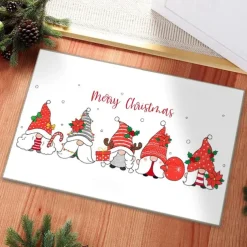 Christmas Door Mat, Christmas Welcome Rug For Front Door Decoration, Bathroom Carpet Foot Pad Rug Entryway Decor