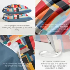 Christmas Duvet Cover Set with Festive Stripe Pattern Cozy Christmas Comforter Set Full Holiday Bedding Includes Duvet Cover and Pillowcases Perfect for Adding Seasonal Cheer to Your Bedroom