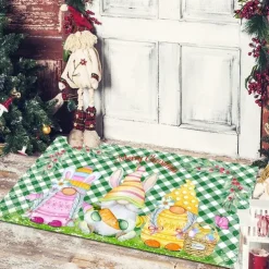 Christmas Floor Mat Doorway Floor Mat Santa Claus Snowman Porch Balcony Non-slip Absorbent Carpet Holiday Decoration Printed Foot Mat Holiday Decoration
