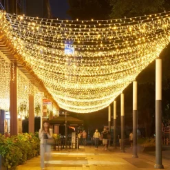 Christmas LED Fairy String Lights 10m/20m 100/200 LEDs Indoor/Outdoor Garden Garland Lights for Christmas New Year, Wedding, Holiday Party Decor 220V EU Plug