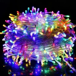 Christmas LED Fairy String Lights 10m/20m 100/200 LEDs Indoor/Outdoor Garden Garland Lights for Christmas New Year, Wedding, Holiday Party Decor 220V EU Plug