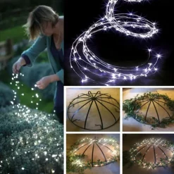 Christmas LED Firefly Bunch Lights, 2m 200 LEDs Waterfall Tree Vine String Lights Outdoor Christmas Garland for Holiday Christmas Decoration