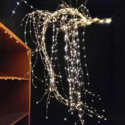 Christmas LED Firefly Bunch Lights, 2m 200 LEDs Waterfall Tree Vine String Lights Outdoor Christmas Garland for Holiday Christmas Decoration