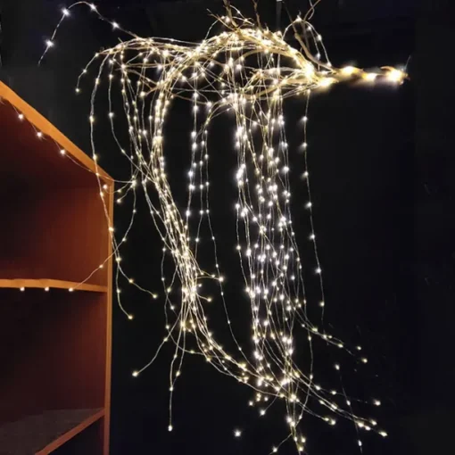 Christmas LED Firefly Bunch Lights, 2m 200 LEDs Waterfall Tree Vine String Lights Outdoor Christmas Garland for Holiday Christmas Decoration