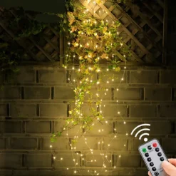 Christmas LED Firefly Bunch Lights, 2m 200 LEDs Waterfall Tree Vine String Lights Outdoor Christmas Garland for Holiday Christmas Decoration