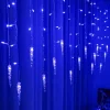 Christmas Light Led Curtain Icicle Fairy String Lights 3.5M 96Led Flexible Xmas Light For Yard Garden Party Patio Decor Colorful Lighting EU US AU UK Plug