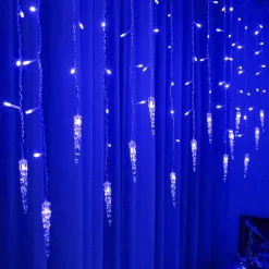 Christmas Light Led Curtain Icicle Fairy String Lights 3.5M 96Led Flexible Xmas Light For Yard Garden Party Patio Decor Colorful Lighting EU US AU UK Plug