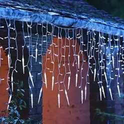 Christmas Light Led Curtain Icicle Fairy String Lights 3.5M 96Led Flexible Xmas Light For Yard Garden Party Patio Decor Colorful Lighting EU US AU UK Plug