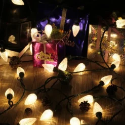 Christmas Lights 16.4 Ft 50 LED C6 Christmas Lights 5M with Timing Function Waterproof and Connectable Plug for Home Party Garden Decor Outdoor Christmas Decorations