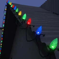 Christmas Lights 16.4 Ft 50 LED C6 Christmas Lights 5M with Timing Function Waterproof and Connectable Plug for Home Party Garden Decor Outdoor Christmas Decorations