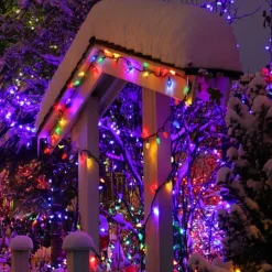 Christmas Lights 16.4 Ft 50 LED C6 Christmas Lights 5M with Timing Function Waterproof and Connectable Plug for Home Party Garden Decor Outdoor Christmas Decorations