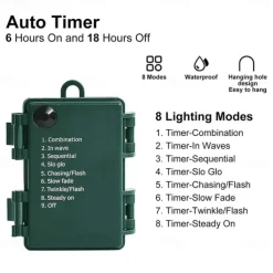 Christmas Lights Battery Operated String Lights 18ft 50 LED 8 Modes LED Mini Lights with Timer for Christmas Tree Wreath Party Home Indoor Outdoor Decor Waterproof Warm White/white