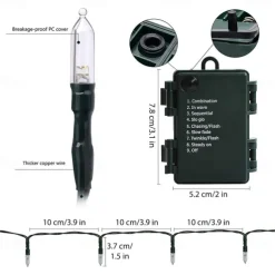 Christmas Lights Battery Operated String Lights 18ft 50 LED 8 Modes LED Mini Lights with Timer for Christmas Tree Wreath Party Home Indoor Outdoor Decor Waterproof Warm White/white