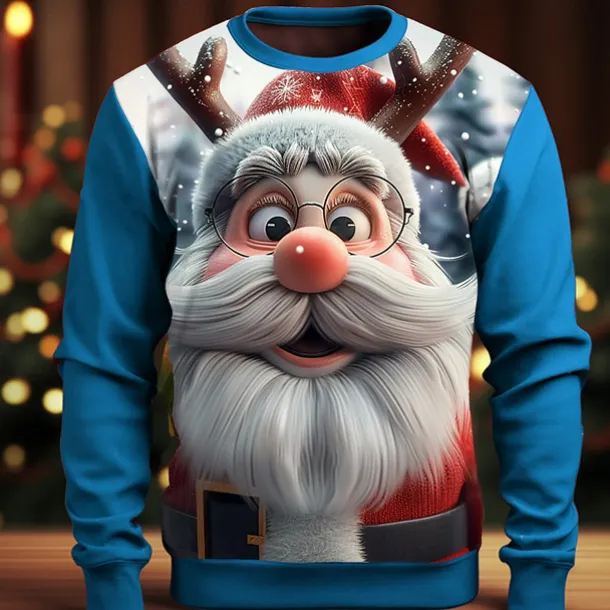 Christmas Men's 3D Print 3D 3D Cartoon Sweatshirts Sweatshirt Sweatshirt Long Sleeve Sweatshirt Crew Neck 3D Funny 3D Print Christmas Vacation Party Crewneck 3D Print 3D Winter Spring & Fall