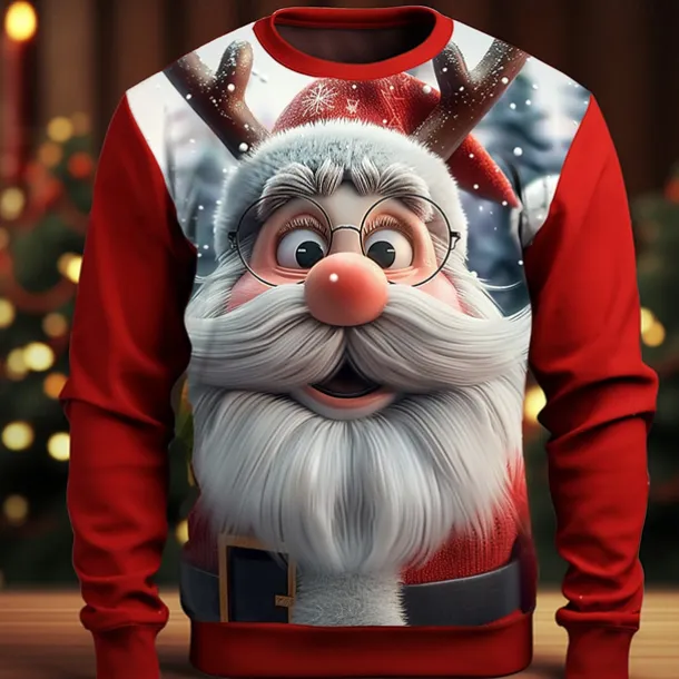 Christmas Men's 3D Print 3D 3D Cartoon Sweatshirts Sweatshirt Sweatshirt Long Sleeve Sweatshirt Crew Neck 3D Funny 3D Print Christmas Vacation Party Crewneck 3D Print 3D Winter Spring & Fall