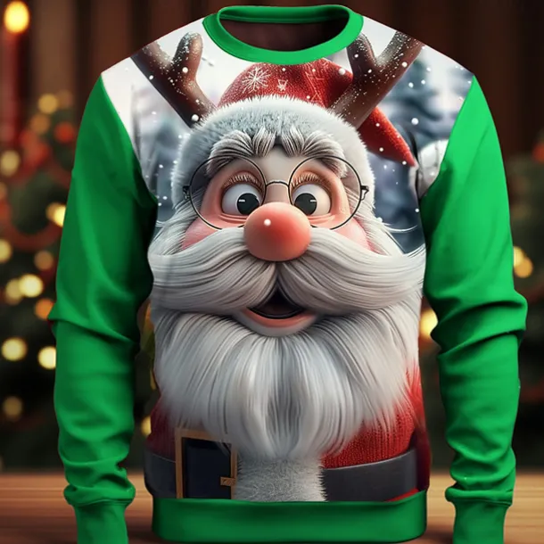 Christmas Men's 3D Print 3D 3D Cartoon Sweatshirts Sweatshirt Sweatshirt Long Sleeve Sweatshirt Crew Neck 3D Funny 3D Print Christmas Vacation Party Crewneck 3D Print 3D Winter Spring & Fall
