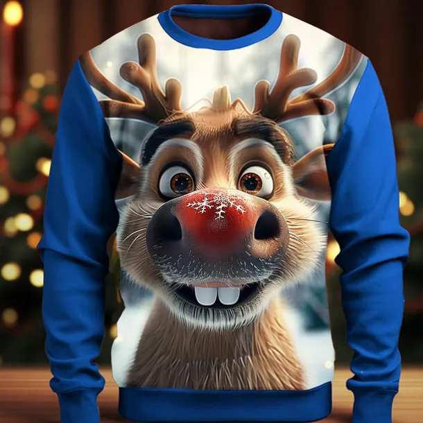 Christmas Men's 3D Print 3D 3D Cartoon Sweatshirts Sweatshirt Sweatshirt Long Sleeve Sweatshirt Crew Neck 3D Funny 3D Print Christmas Vacation Party Crewneck 3D Print 3D Winter Spring & Fall