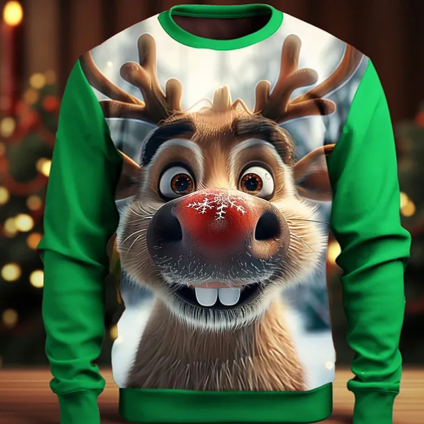Christmas Men's 3D Print 3D 3D Cartoon Sweatshirts Sweatshirt Sweatshirt Long Sleeve Sweatshirt Crew Neck 3D Funny 3D Print Christmas Vacation Party Crewneck 3D Print 3D Winter Spring & Fall