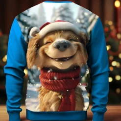 Christmas Men's Dog 3D Print 3D Sweatshirts Sweatshirt Sweatshirt Long Sleeve Sweatshirt Crew Neck 3D Funny 3D Print Christmas Vacation Party Crewneck 3D Print 3D Winter Spring & Fall