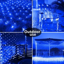 Christmas Net Lights Connectable 6M*4M 720 LED 8 Modes Low Voltage Mesh Fairy String Lights Net String Christmas Lights for Garden Bushes Wedding Xmas Tree Decorations