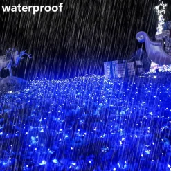Christmas Net Lights Connectable 6M*4M 720 LED 8 Modes Low Voltage Mesh Fairy String Lights Net String Christmas Lights for Garden Bushes Wedding Xmas Tree Decorations
