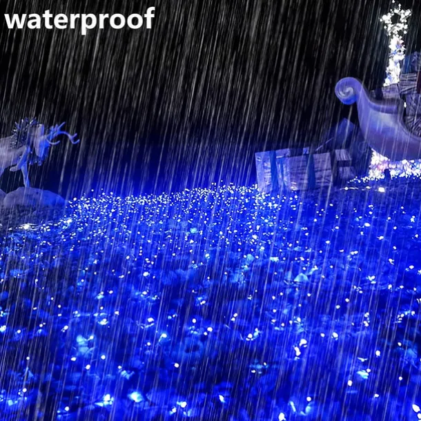 Christmas Net Lights Connectable 6M*4M 720 LED 8 Modes Low Voltage Mesh Fairy String Lights Net String Christmas Lights for Garden Bushes Wedding Xmas Tree Decorations