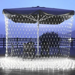 Christmas Net Lights Connectable 6M*4M 720 LED 8 Modes Low Voltage Mesh Fairy String Lights Net String Christmas Lights for Garden Bushes Wedding Xmas Tree Decorations