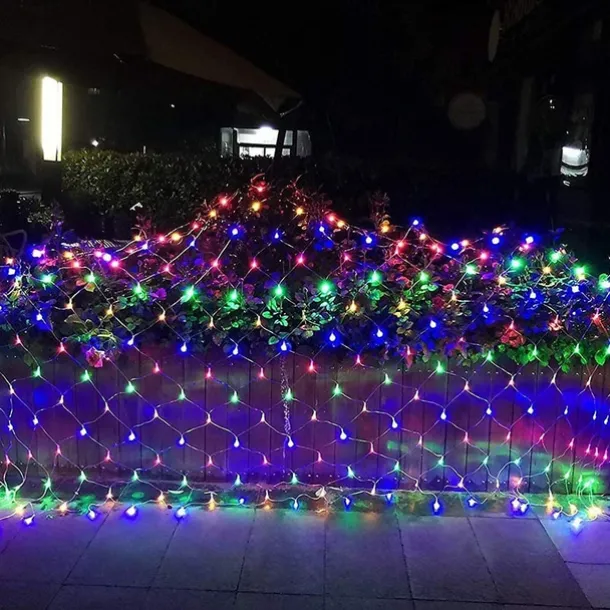 Christmas Net Lights Connectable 6M*4M 720 LED 8 Modes Low Voltage Mesh Fairy String Lights Net String Christmas Lights for Garden Bushes Wedding Xmas Tree Decorations