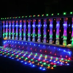 Christmas Net Lights Connectable 6M*4M 720 LED 8 Modes Low Voltage Mesh Fairy String Lights Net String Christmas Lights for Garden Bushes Wedding Xmas Tree Decorations