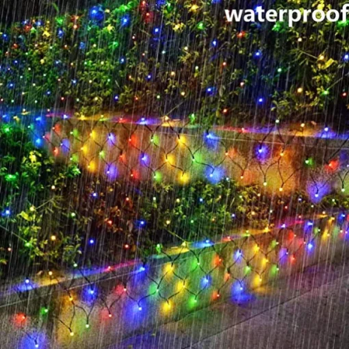 Christmas Net Lights Connectable 6M*4M 720 LED 8 Modes Low Voltage Mesh Fairy String Lights Net String Christmas Lights for Garden Bushes Wedding Xmas Tree Decorations