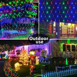Christmas Net Lights Connectable 6M*4M 720 LED 8 Modes Low Voltage Mesh Fairy String Lights Net String Christmas Lights for Garden Bushes Wedding Xmas Tree Decorations