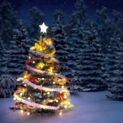 Christmas Star Fairy String Lights Battery Operated 10m 80LED with Remote Control for Indoor Outdoor Home Party Garden Patio Wedding Christmas Tree Hanging Lights Xmas Decoration Lights