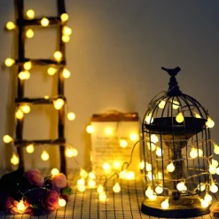 Christmas Star Fairy String Lights Battery Operated 10m 80LED with Remote Control for Indoor Outdoor Home Party Garden Patio Wedding Christmas Tree Hanging Lights Xmas Decoration Lights