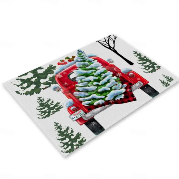 Christmas Table Runner Festive Holiday Table Decor Adds Seasonal Charm to Your Dining or Coffee Table Perfect for Christmas Gatherings and Winter Celebrations