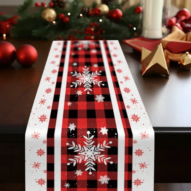 Christmas Table Runner Festive Holiday Table Decor Adds Seasonal Charm to Your Dining or Coffee Table Perfect for Christmas Gatherings and Winter Celebrations