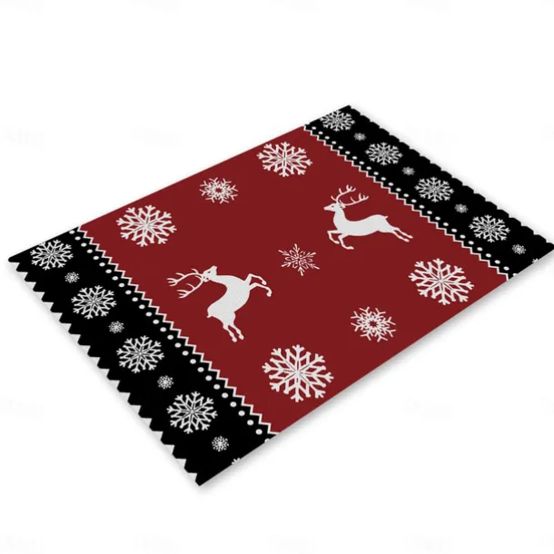 Christmas Table Runner Festive Holiday Table Decor Adds Seasonal Charm to Your Dining or Coffee Table Perfect for Christmas Gatherings and Winter Celebrations