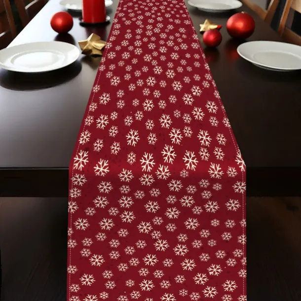 Christmas Table Runner Festive Holiday Table Decor Adds Seasonal Charm to Your Dining or Coffee Table Perfect for Christmas Gatherings and Winter Celebrations