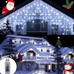 Christmas USB 4 Meter 96 Light Ice strip light 8 function remote control Christmas holiday wedding indoor and outdoor courtyard decoration light