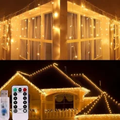 Christmas USB 4 Meter 96 Light Ice strip light 8 function remote control Christmas holiday wedding indoor and outdoor courtyard decoration light