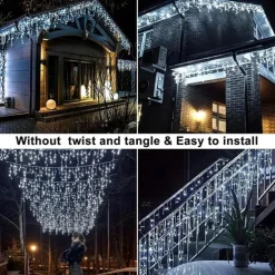 Christmas USB 4 Meter 96 Light Ice strip light 8 function remote control Christmas holiday wedding indoor and outdoor courtyard decoration light