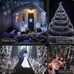 Christmas USB 4 Meter 96 Light Ice strip light 8 function remote control Christmas holiday wedding indoor and outdoor courtyard decoration light
