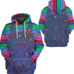 Chucky Hoodie Cartoon Manga Anime 3D Front Pocket Graphic For Couple's Men's Women's Adults' Back To School 3D Print Casual Daily