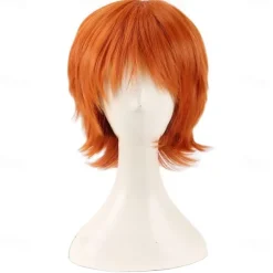 Chucky Orange Short Cosplay Wig Bride of Chucky Heat Resistant Cosplay Wigs Halloween Wigs