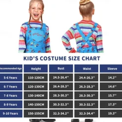 Chucky Scary Doll Halloween Cosplay Costume Scary Costume Kid's Boys' Girls' Carnival Mardi Gras Performance Party Easy Halloween Costumes Dress Up