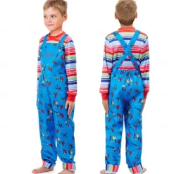 Chucky Scary Doll Halloween Cosplay Costume Scary Costume Kid's Boys' Girls' Carnival Mardi Gras Performance Party Easy Halloween Costumes Dress Up