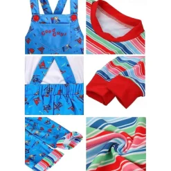 Chucky Scary Doll Halloween Cosplay Costume Scary Costume Kid's Boys' Girls' Carnival Mardi Gras Performance Party Easy Halloween Costumes Dress Up