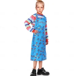 Chucky Scary Doll Halloween Cosplay Costume Scary Costume Kid's Boys' Girls' Carnival Mardi Gras Performance Party Easy Halloween Costumes Dress Up